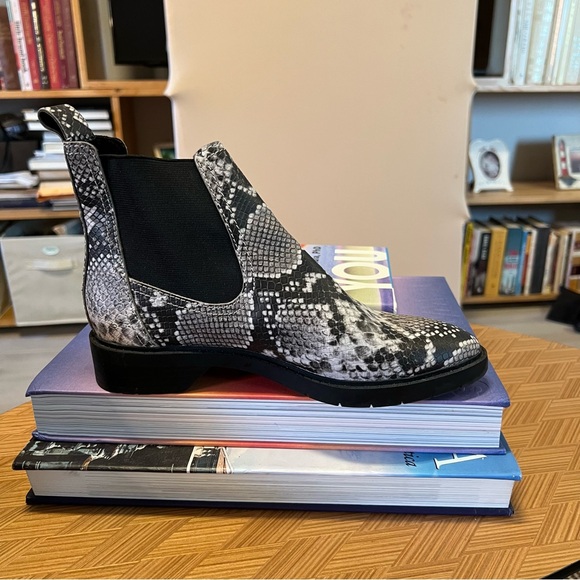 Treasure & Bond Snakeskin Chelsea Ankle Boots with Elastic Side Panels - Picture 4 of 4